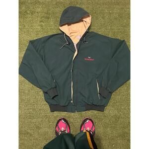 Men's Hooded Windbreaker Jacket with Beige Lining